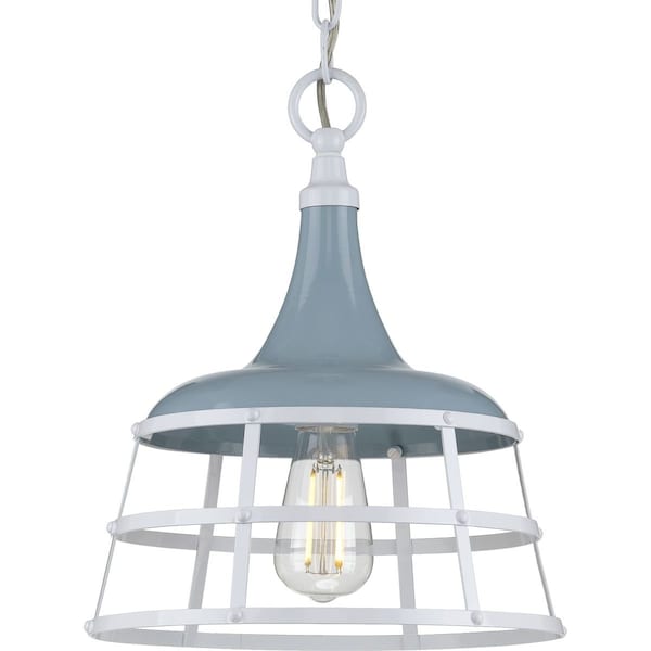 Progress Lighting Bastille Collection Coastal Blue One-Light Pendant P500236-164 - main